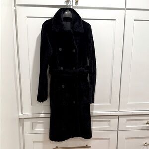 Theory lamb shearling double breasted coat NWOT